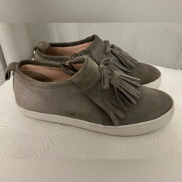 kate spade | Shoes | Kate Spade Gray Suede Tassel Fringe Slip On